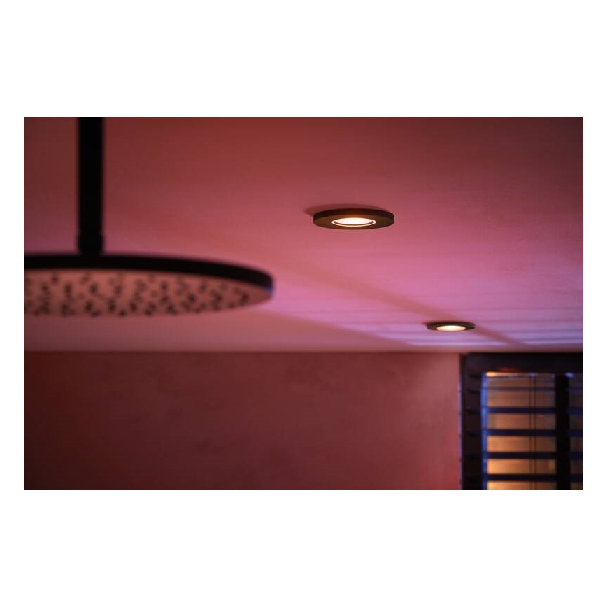 Philips-CONJUNTO 3x Iluminação embutida de casa de banho LED RGBW com regulação Hue XAMENTO 1xGU10/5,7W/230V