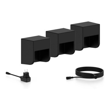 Philips - CONJUNTO 3x Iluminação de parede exterior LED GRITS LED/1,5W/24/230V IP44