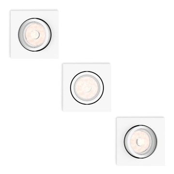 Philips - CONJUNTO 3x Iluminação embutida 1xGU10/5,5W/230V