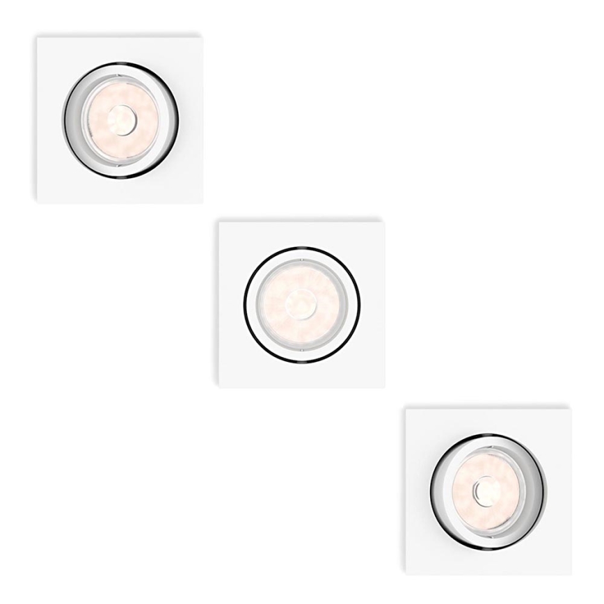Philips - CONJUNTO 3x Iluminação embutida 1xGU10/5,5W/230V