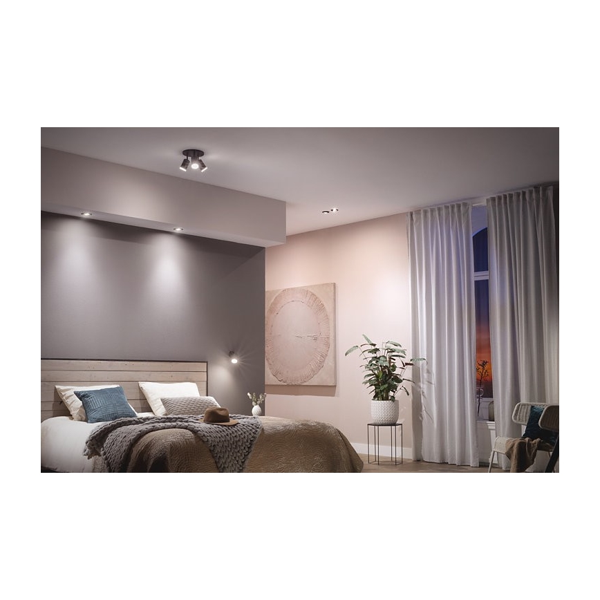 Philips - CONJUNTO 3x Iluminação embutida LED RGB com regulação Hue CENTURA 1xGU10/5,7W/230V 2000-6500K