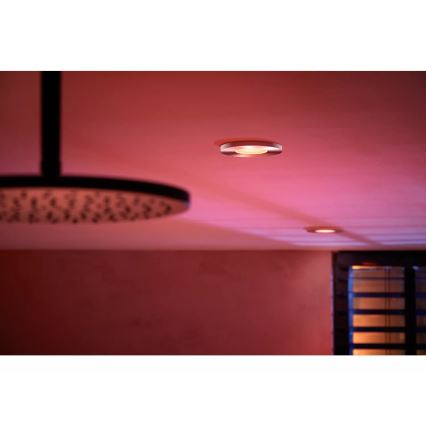 Philips - CONJUNTO 3x Focos de encastrar LED RGBW para casa de banho com regulação Hue XAMENTO 1xGU10/4,2W/230V IP44 2000-6500K