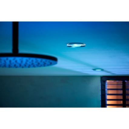 Philips - CONJUNTO 3x Focos de encastrar LED RGBW para casa de banho com regulação Hue XAMENTO 1xGU10/4,2W/230V IP44 2000-6500K