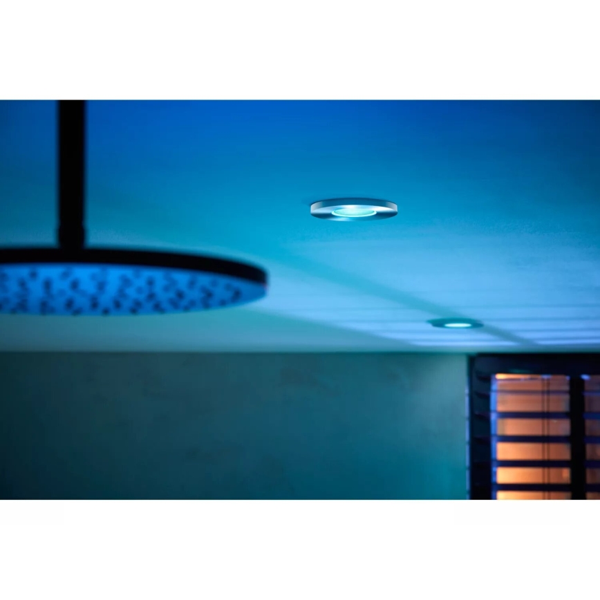 Philips - CONJUNTO 3x Focos de encastrar LED RGBW para casa de banho com regulação Hue XAMENTO 1xGU10/4,2W/230V IP44 2000-6500K