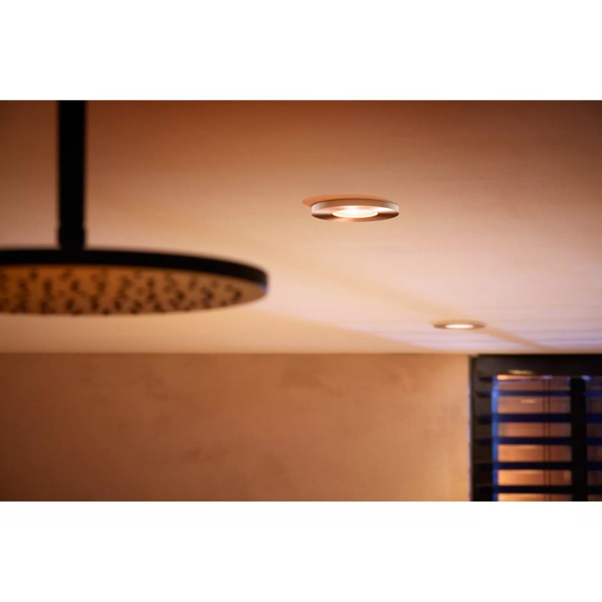 Philips - CONJUNTO 3x Focos de encastrar LED RGBW para casa de banho com regulação Hue XAMENTO 1xGU10/4,2W/230V IP44 2000-6500K