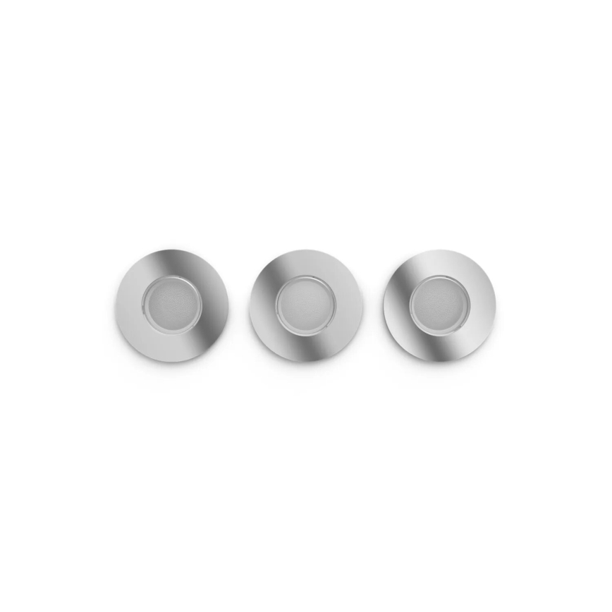 Philips - CONJUNTO 3x Focos de encastrar LED RGBW para casa de banho com regulação Hue XAMENTO 1xGU10/4,2W/230V IP44 2000-6500K