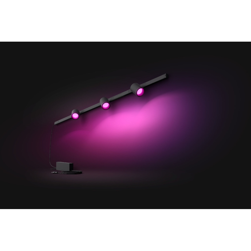 Philips- CONJUNTO 3x Iluminação para sistema de carril LED RGB com regulação Hue PERIFO LED RGB/15,6W/230V 2000-6500K