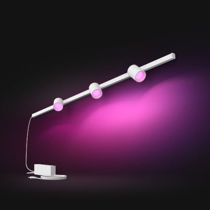 Philips- CONJUNTO 3x Iluminação para sistema de carril LED RGB com regulação Hue PERIFO LED RGB/15,6W/230V 2000-6500K