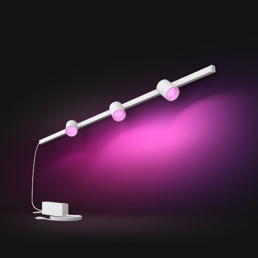 Philips- CONJUNTO 3x Iluminação para sistema de carril LED RGB com regulação Hue PERIFO LED RGB/15,6W/230V 2000-6500K