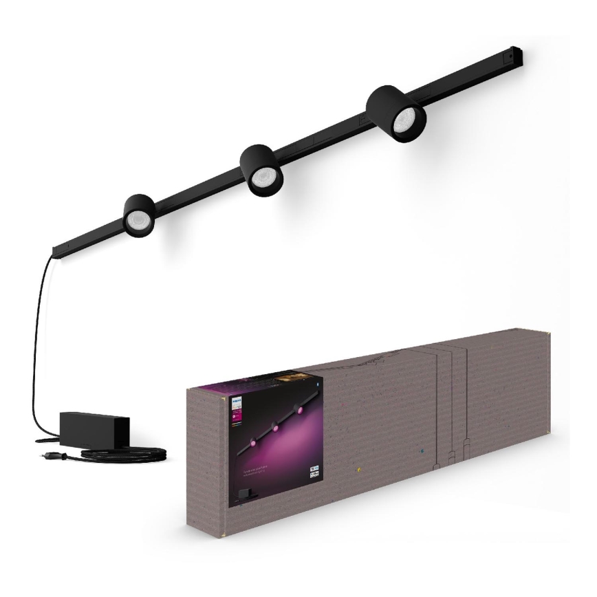 Philips- CONJUNTO 3x Iluminação para sistema de carril LED RGB com regulação Hue PERIFO LED RGB/15,6W/230V 2000-6500K