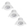 Philips - CONJUNTO 3x Iluminações de casa de banho LED com regulação LED/5W/230V 2,700K IP65