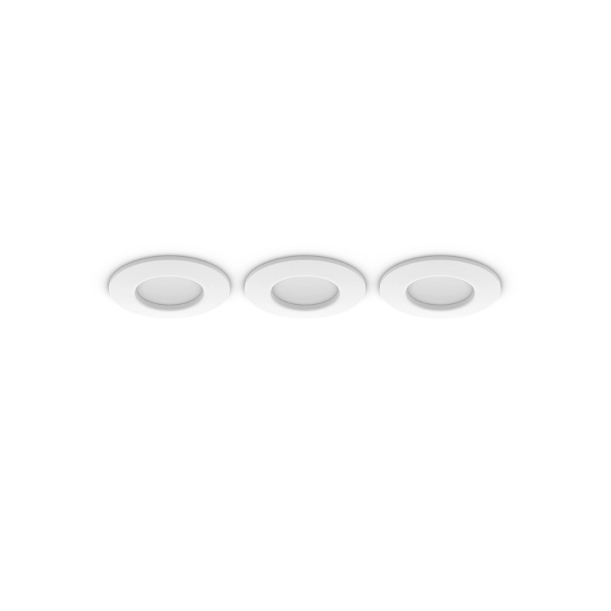 Philips - CONJUNTO 3x Focos de encastrar LED RGBW para casa de banho com regulação Hue SLIM LED/8,3W/230V IP44 2000-6500K