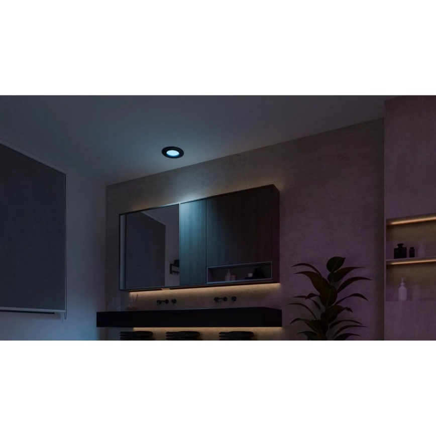 Philips - CONJUNTO 3x Focos de encastrar LED RGBW para casa de banho com regulação Hue SLIM LED/8,3W/230V IP44 2000-6500K