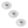 Philips - CONJUNTO 3x Luminária de embutir para banheiro com LED dimmerizável ABROSA LED/9W/230V IP44