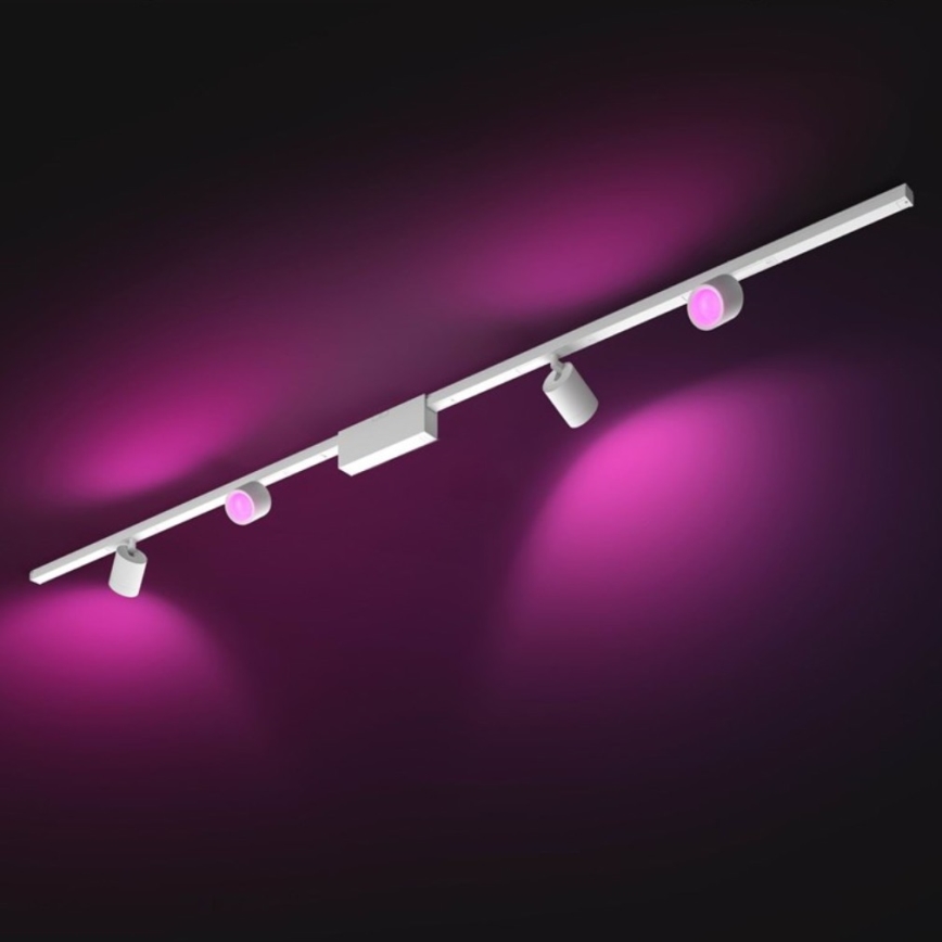 Philips  - CONJUNTO 4xIluminação para sistema de carril LED RGB com regulação Hue PERIFO LED RGB/20,8W/230V 2000-6500K