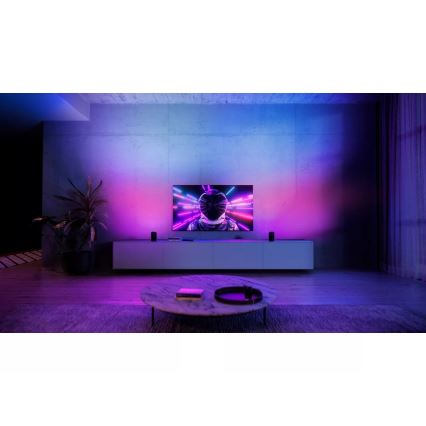 Philips - Conjunto de 2 projetores LED RGBW dimerizáveis Hue PLAY LED/20W/230V 2000–6500K preto