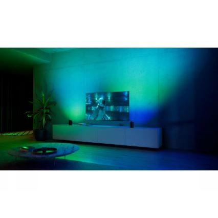 Philips - Conjunto de 2 projetores LED RGBW dimerizáveis Hue PLAY LED/20W/230V 2000–6500K preto