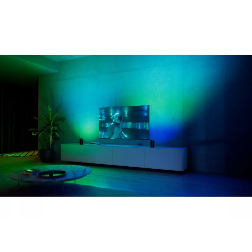 Philips - Conjunto de 2 projetores LED RGBW dimerizáveis Hue PLAY LED/20W/230V 2000–6500K preto