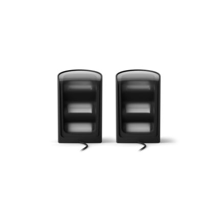 Philips - Conjunto de 2 projetores LED RGBW dimerizáveis Hue PLAY LED/20W/230V 2000–6500K preto