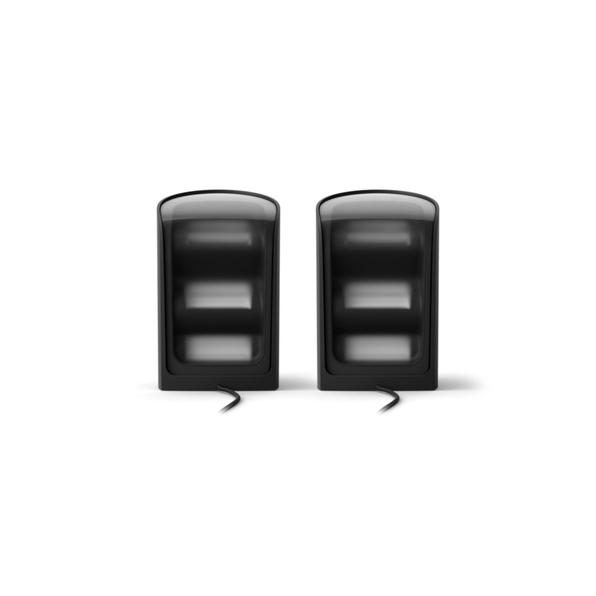 Philips - Conjunto de 2 projetores LED RGBW dimerizáveis Hue PLAY LED/20W/230V 2000–6500K preto