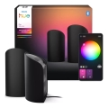 Philips - Conjunto de 2 projetores LED RGBW dimerizáveis Hue PLAY LED/20W/230V 2000–6500K preto