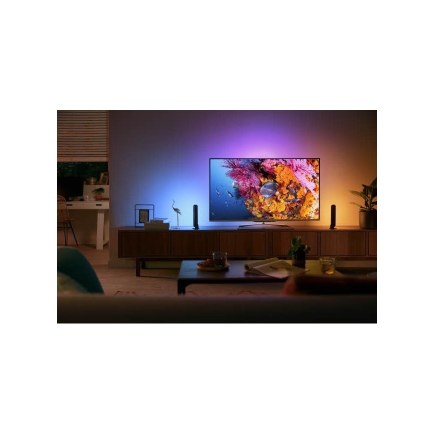 Philips - Conjunto de extensão para candeeiro de mesa LED RGB com regulação Hue PLAY LED/6W/230V preto