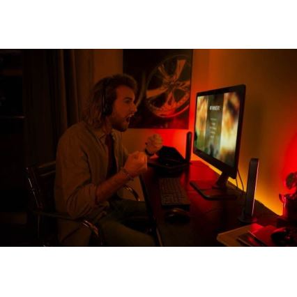 Philips - Conjunto de extensão para candeeiro de mesa LED RGB com regulação Hue PLAY LED/6W/230V preto