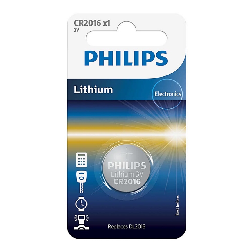 Philips CR2016/01B - Célula de botão de lítio CR2016 MINICELLS 3V 90mAh