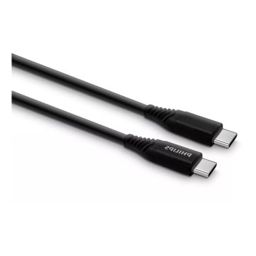 Philips DLC5206C/00 - Cabo USB conector USB-C 3.0 2m preto/cinzento