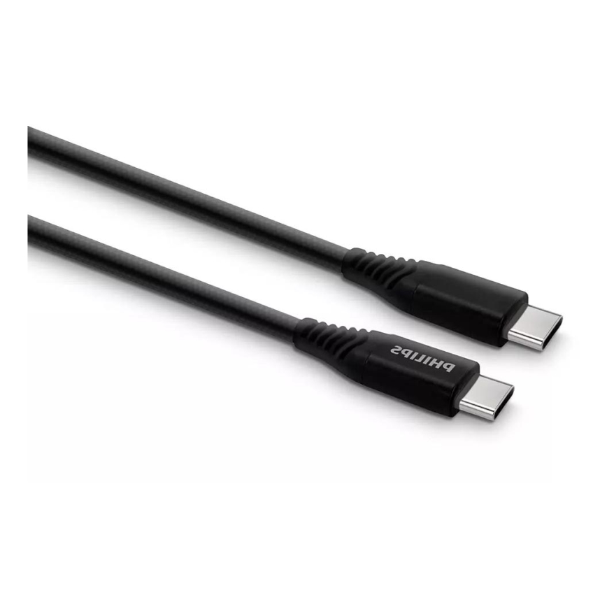 Philips DLC5206C/00 - Cabo USB conector USB-C 3.0 2m preto/cinzento