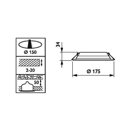 Philips DN065B LED10S/840 PSU II WH - Foco de encastrar LED LED/11W/230V 4000K