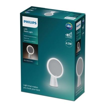 Philips - Espelho cosmético regulável com retroiluminação LED MIRROR LED/4,5W/5V