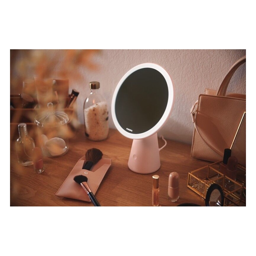 Philips - Espelho cosmético regulável com retroiluminação LED MIRROR LED/4,5W/5V