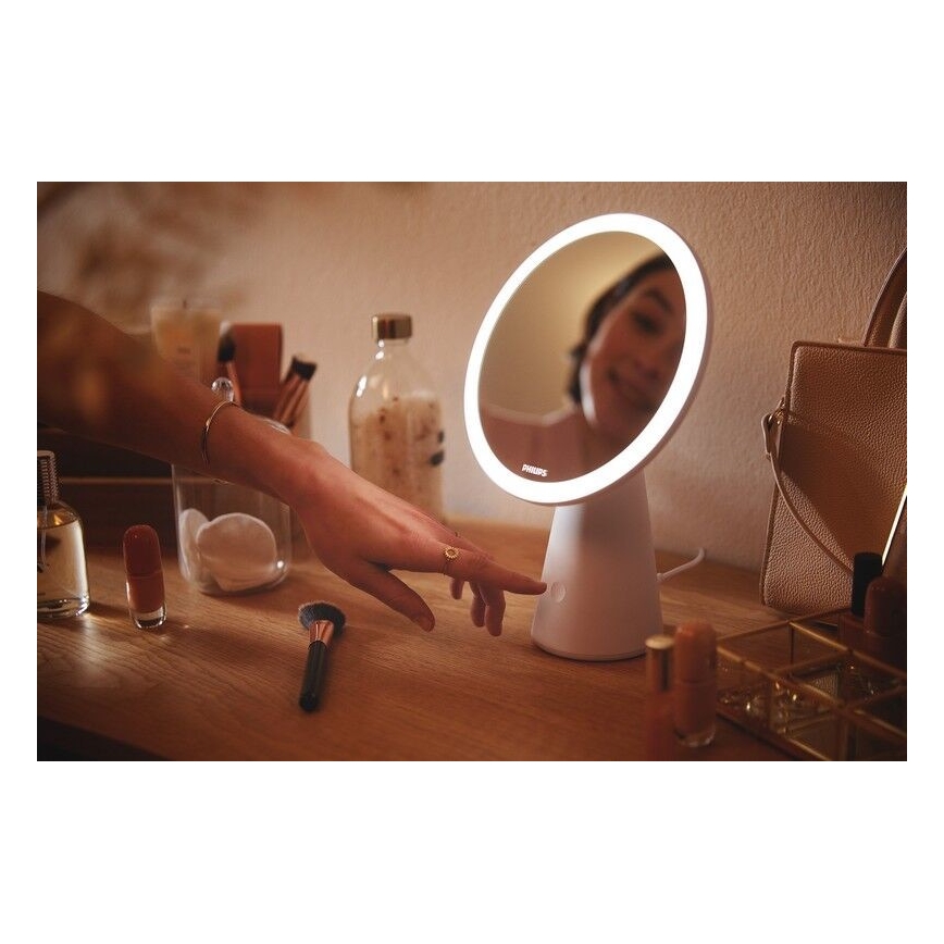 Philips - Espelho cosmético regulável com retroiluminação LED MIRROR LED/4,5W/5V