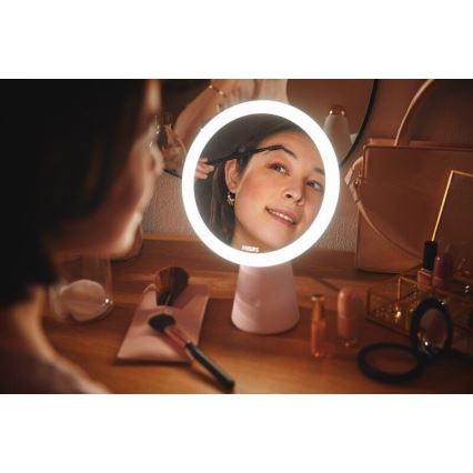 Philips - Espelho cosmético regulável com retroiluminação LED MIRROR LED/4,5W/5V