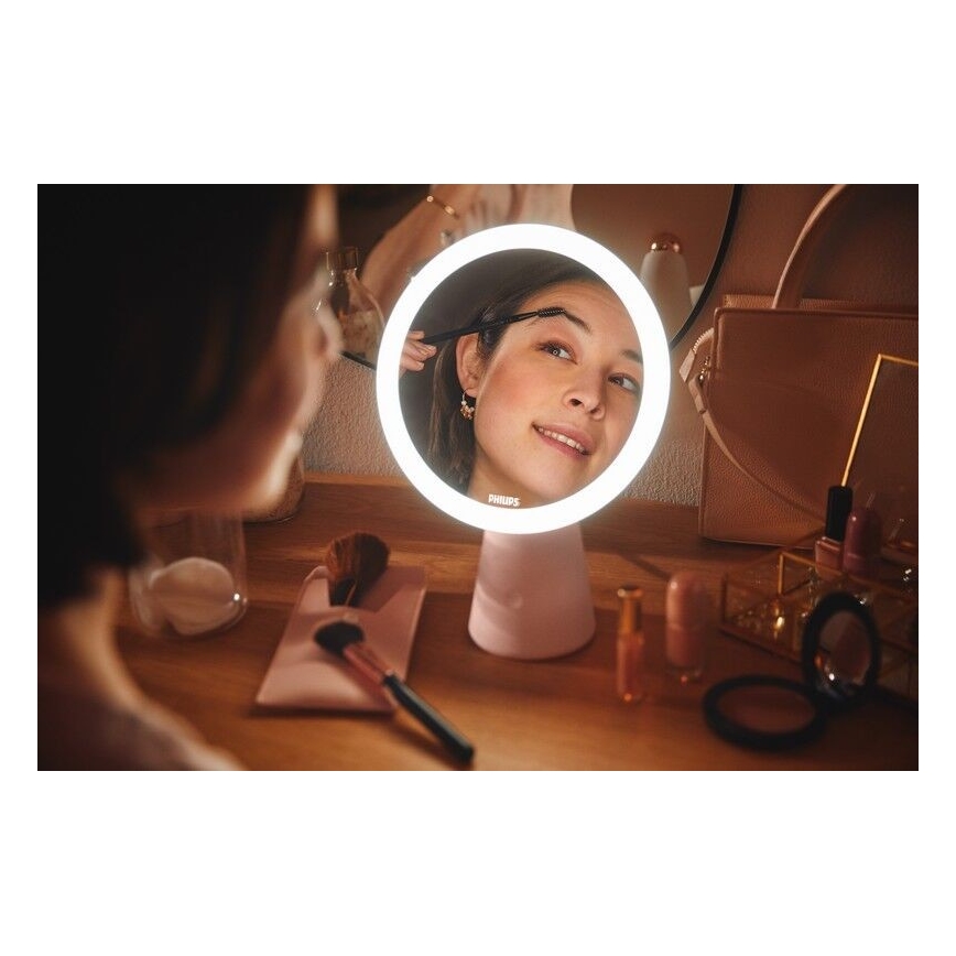 Philips - Espelho cosmético regulável com retroiluminação LED MIRROR LED/4,5W/5V
