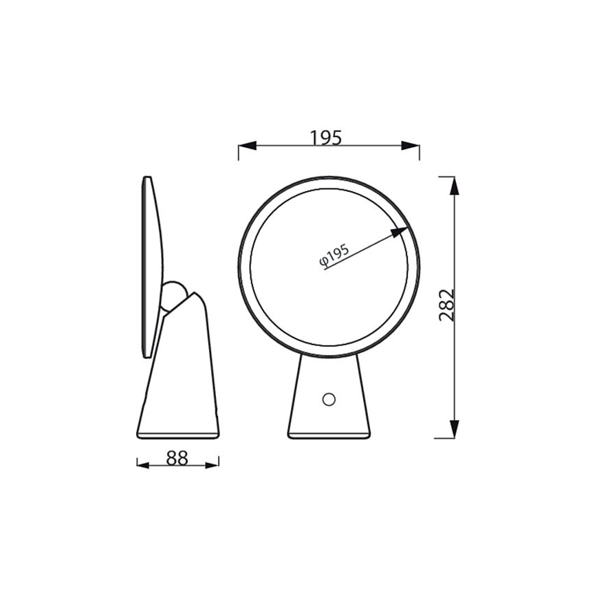 Philips - Espelho cosmético regulável com retroiluminação LED MIRROR LED/4,5W/5V