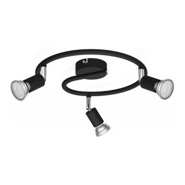 Philips - Foco 3xGU10/50W/230V preto