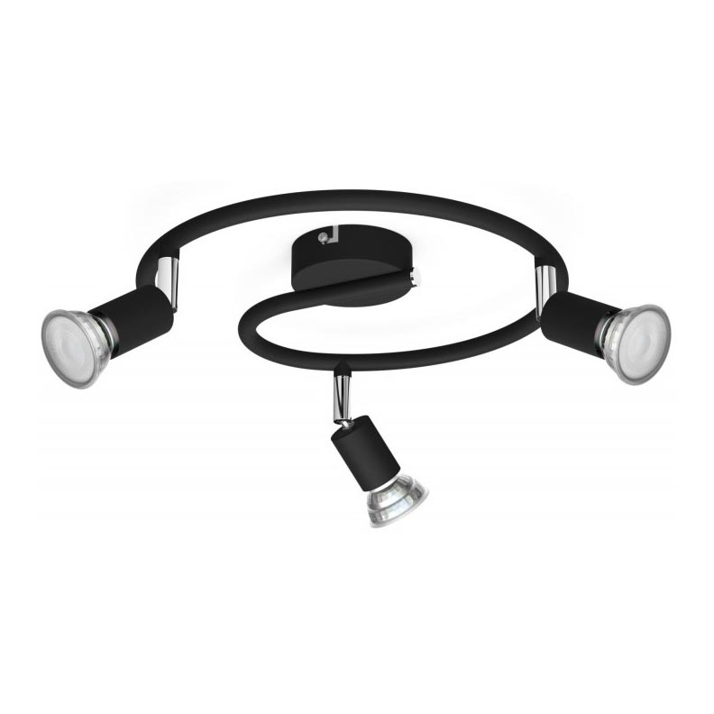 Philips - Foco 3xGU10/50W/230V preto