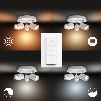 Philips - Foco de casa de banho LED com regulação Hue ADORE 3xGU10/5W/230V IP44 + CR