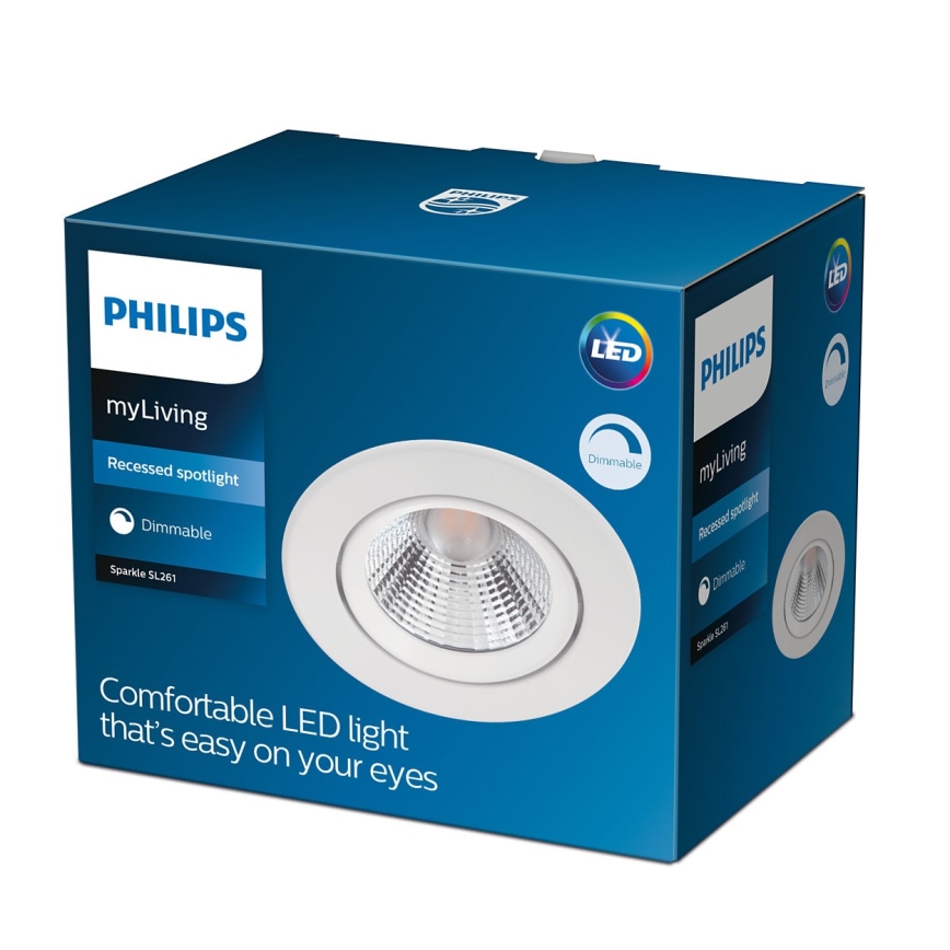 Philips - Foco de encastrar LED com regulação LED/5,5W/230V 2700K