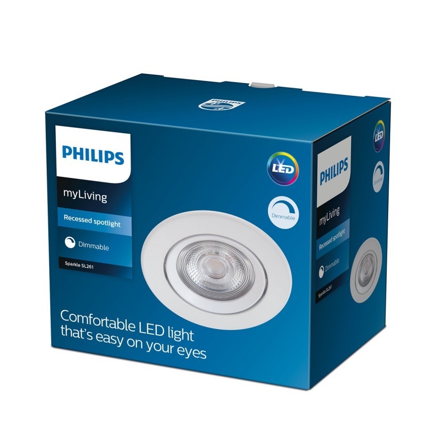 Philips - Foco de encastrar LED com regulação LED/5W/230V 2700K