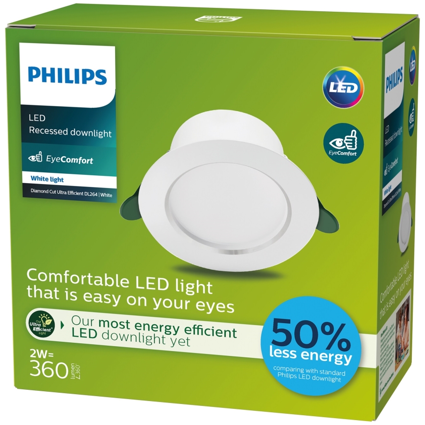 Philips - Foco de encastrar LED LED/2W/230V 3000K