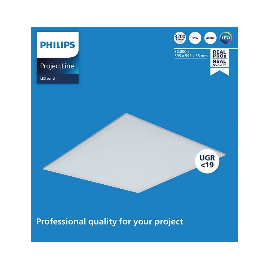 Philips - Foco de encastrar LED PROJECTLINE LED/36W/230V 59,5x59,5 cm