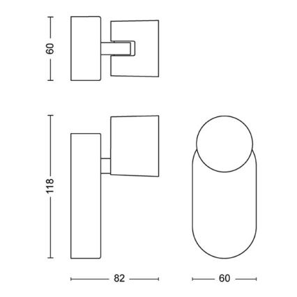 Philips - Foco de parede LED com regulação LED/4,5W/230V