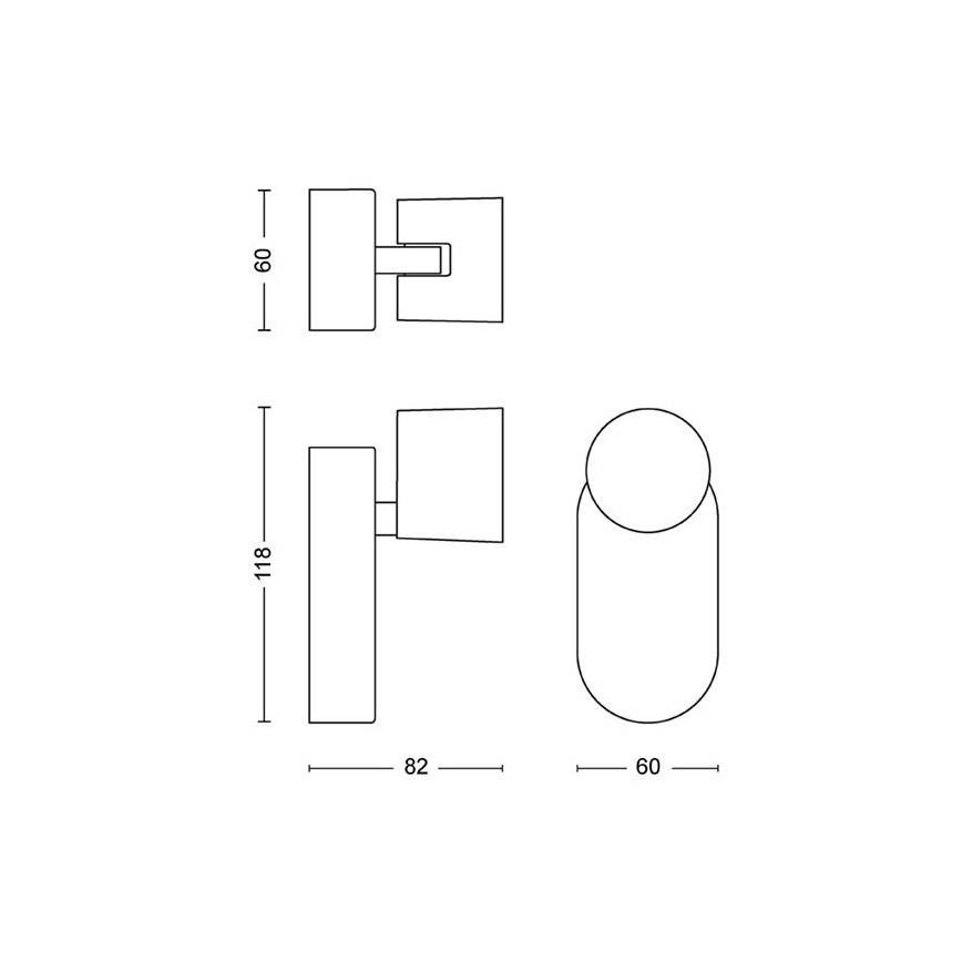 Philips - Foco de parede LED com regulação LED/4,5W/230V