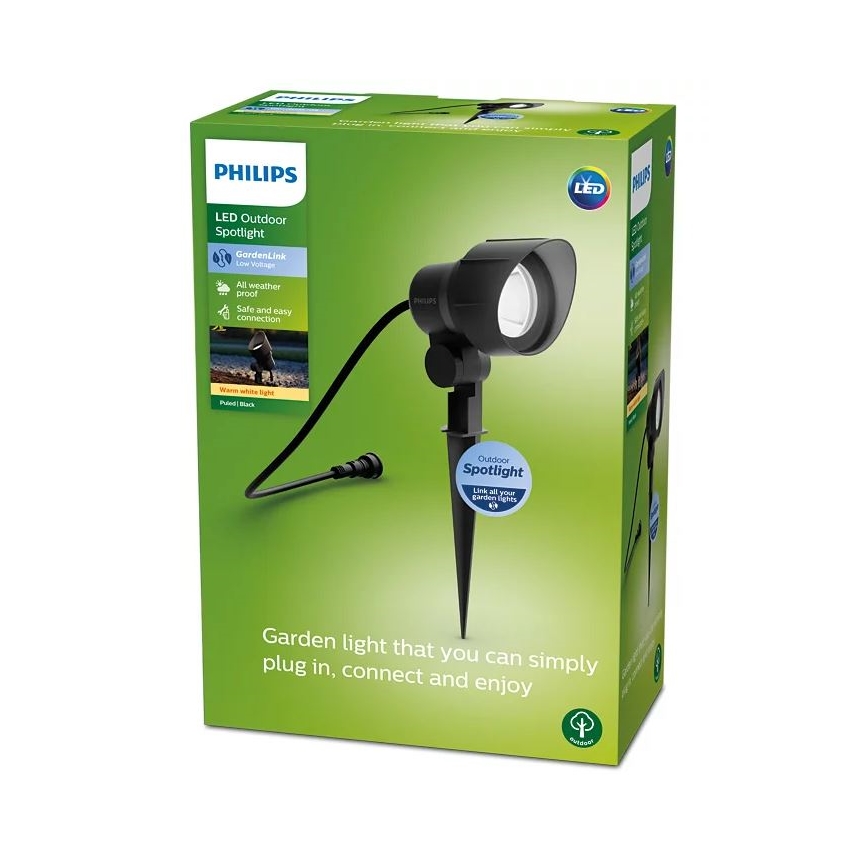 Philips - Foco exterior LED LED/6W/12V 2700K IP44