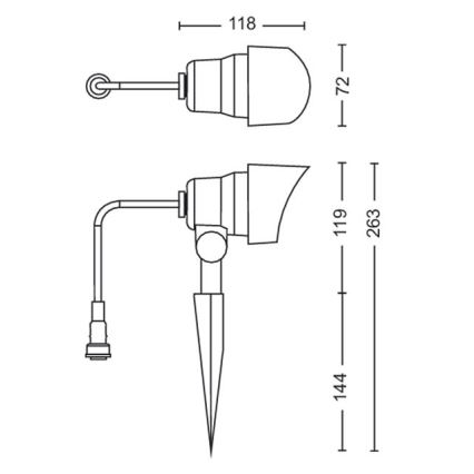 Philips - Foco exterior LED LED/6W/12V 2700K IP44