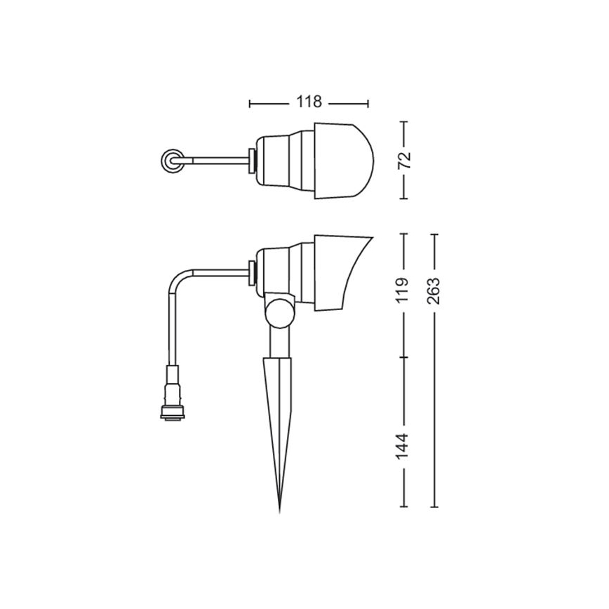 Philips - Foco exterior LED LED/6W/12V 2700K IP44