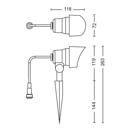 Philips - Foco exterior LED LED/6W/12V 4000K IP44